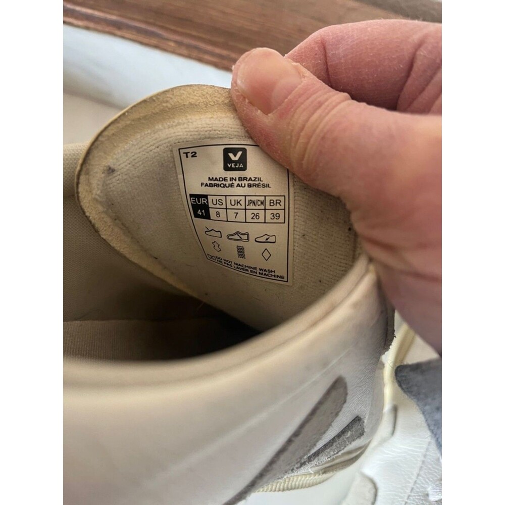 Veja CAMPO LEATHER WHITE NATURAL SUEDE EU 41 / US W 10 / US M 8 - Picture 6 of 7